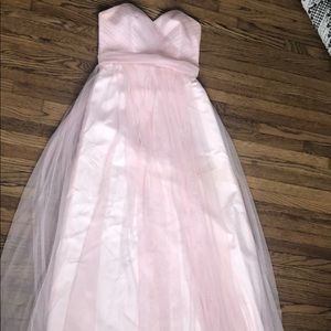 Allure Bridesmaids Soft Pink Strapless Dress